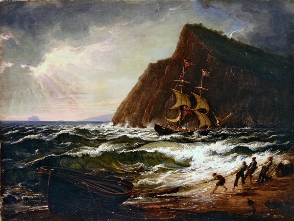Přechod přes bar u ústí řeky Teign (olej na plátně) od Philip James de Loutherbourg