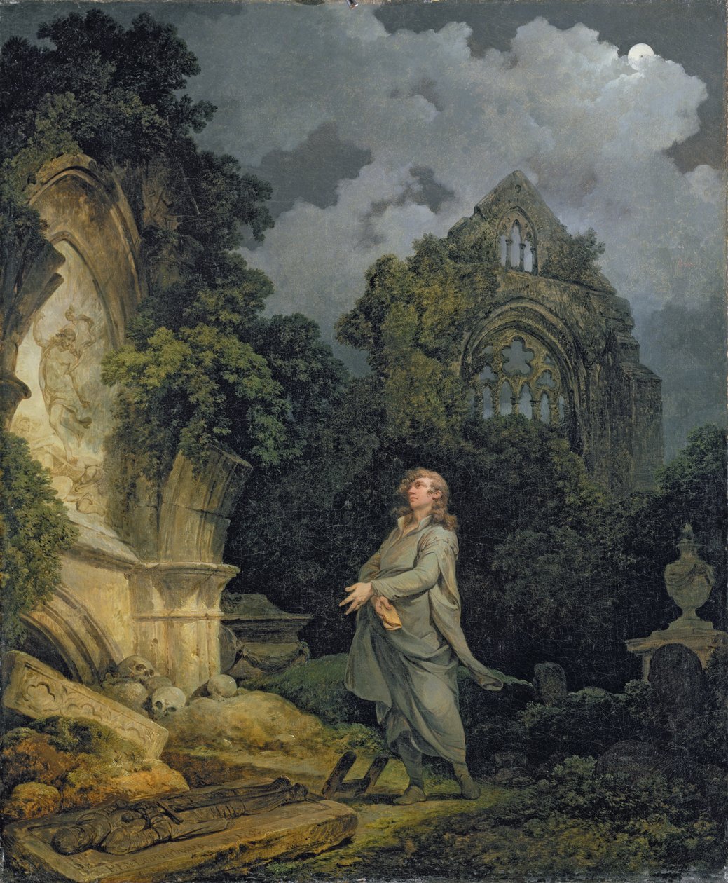 Návštěvník měsíčního hřbitova od Philip James de Loutherbourg