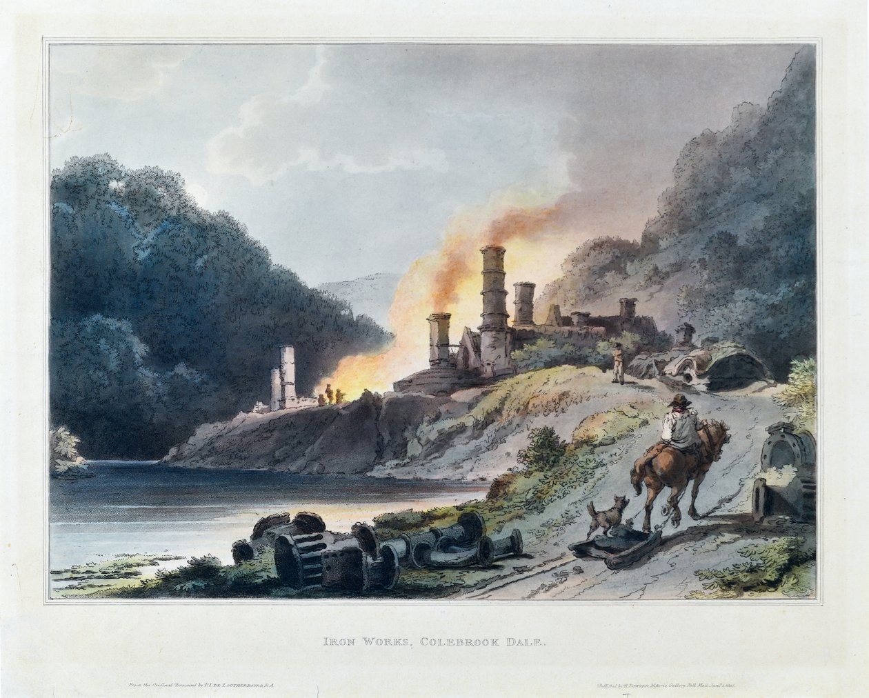 Železářství, Colebrook Dale od Philip James de (1740 1812) Loutherbourg