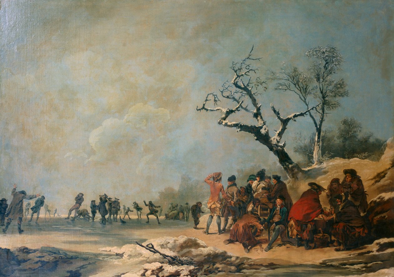 The Skaters (olej na plátně) od Philip James de (1740 1812) Loutherbourg