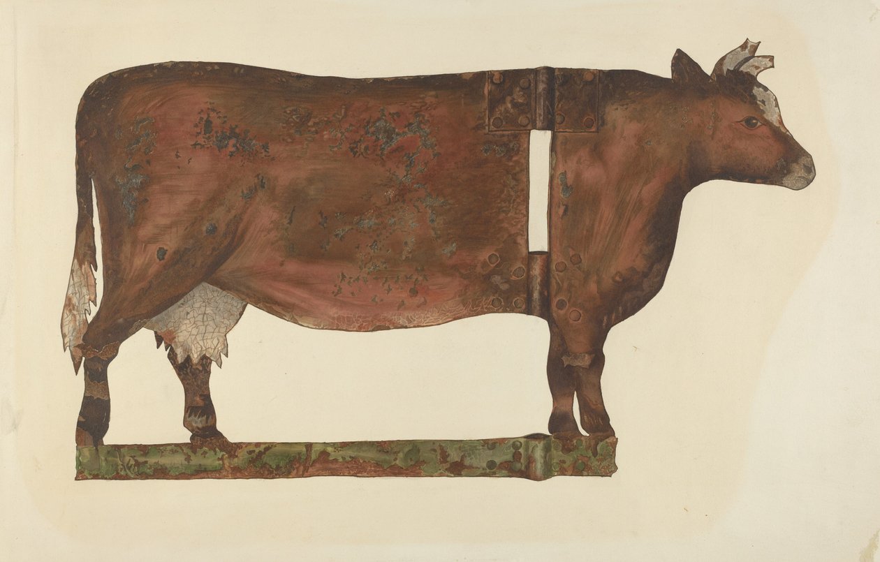 Cow Weather Vane, c. 1939. od Philip Johnson
