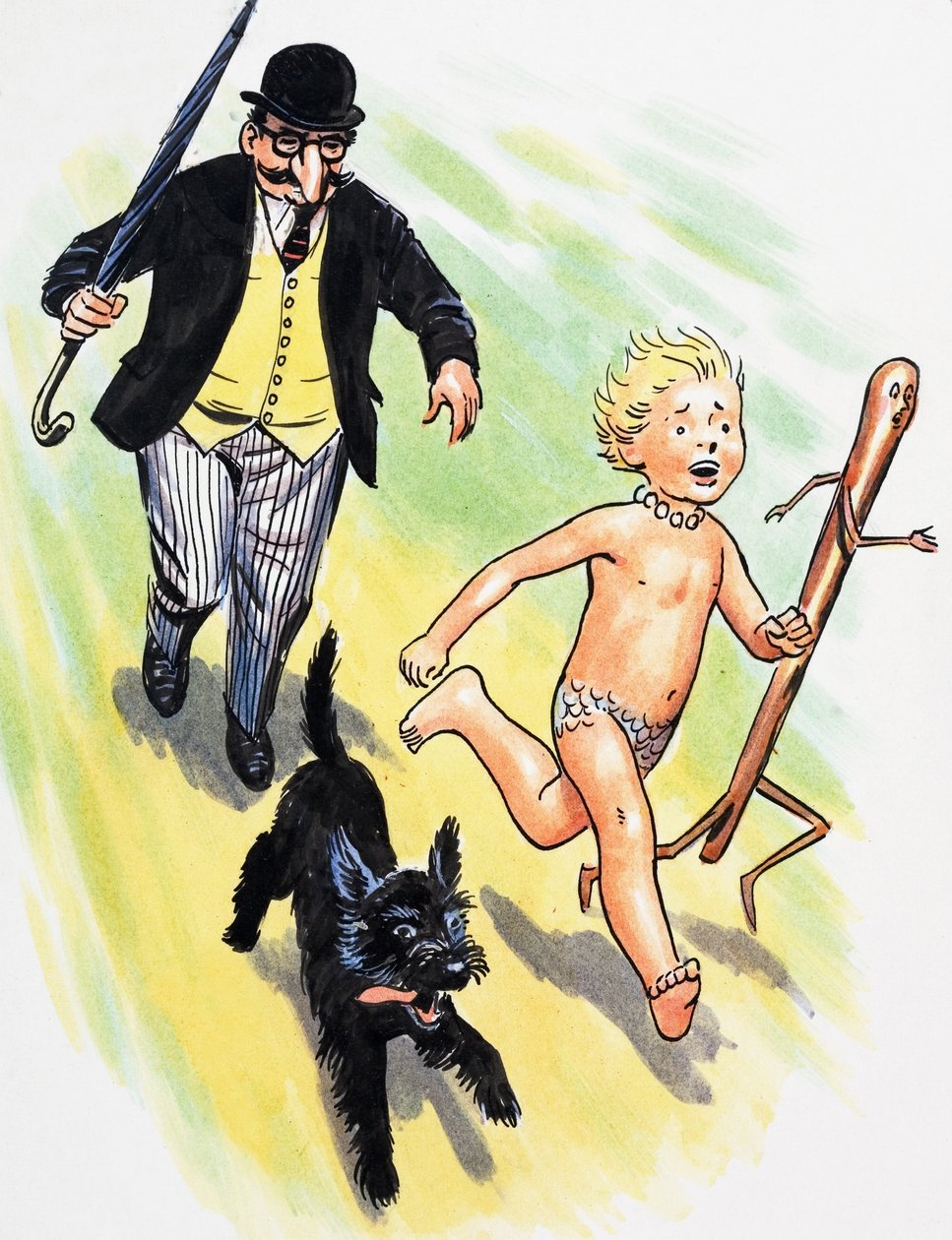 The Chase, ilustrace z knihy "The Water Babies" od Charlese Kingsleyho od Philip Mendoza