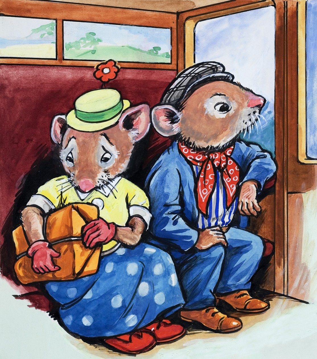Myš z města a myš z venkova (kvaš na papíře) od Philip Mendoza