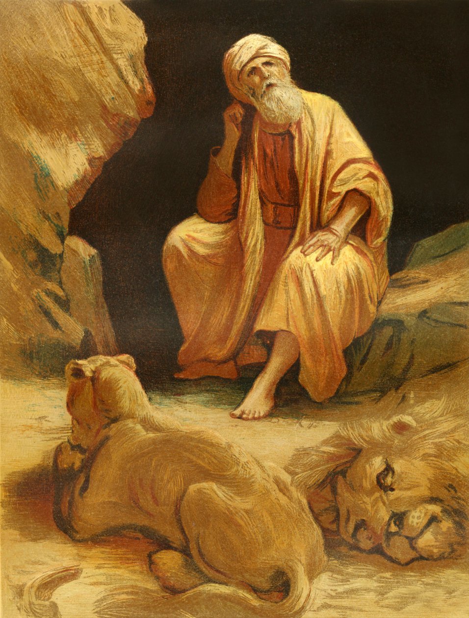 Daniel v jámě lvů od Philip Richard Morris