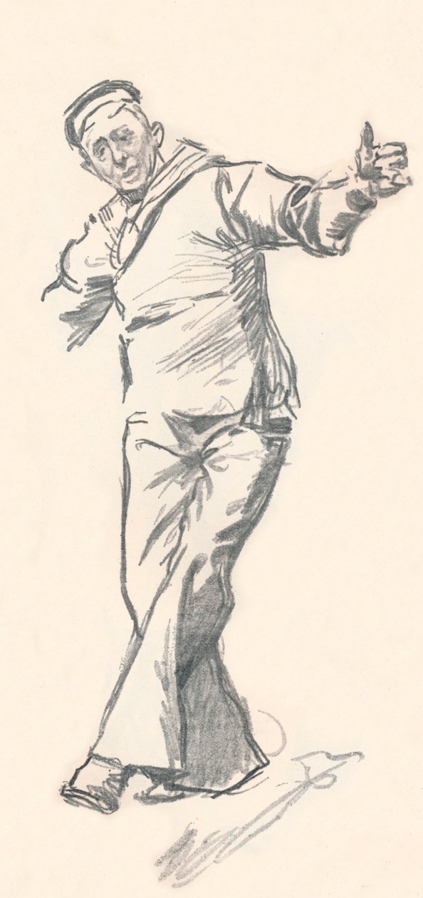 Náčrt tužkou od Phila Maye, c19. století 1903-1904 od Philip William May