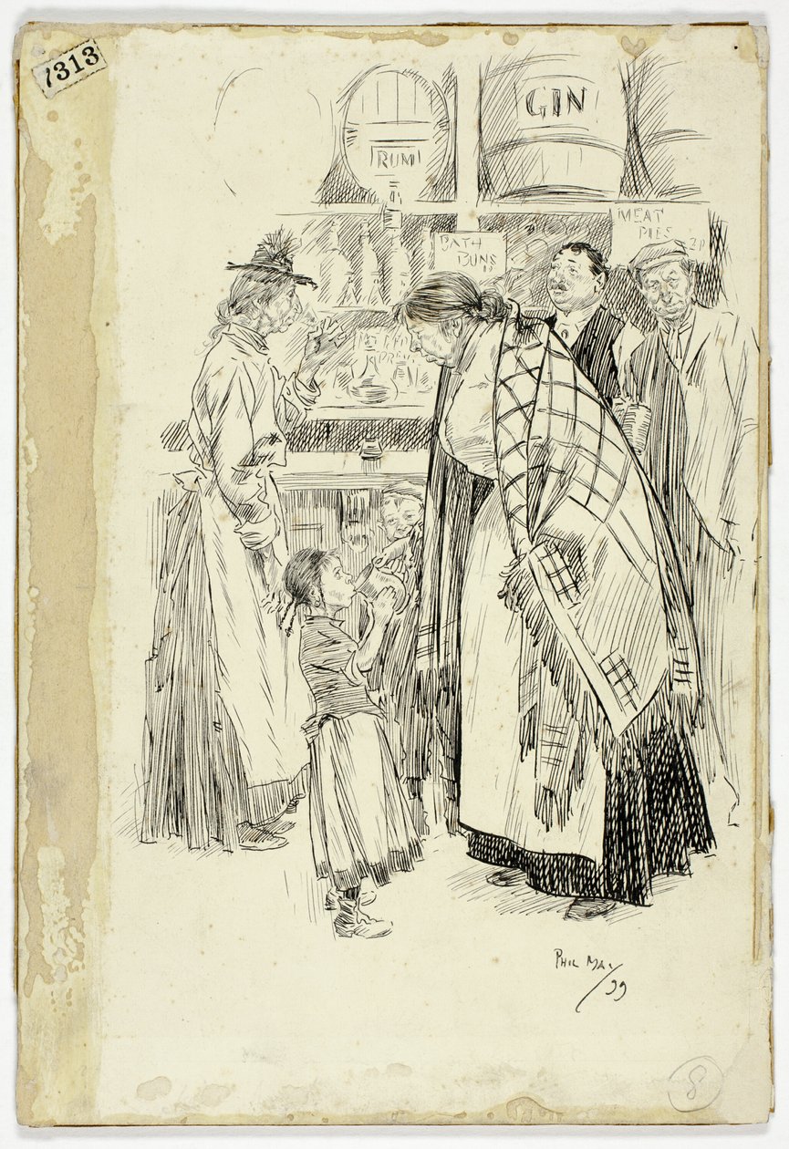 London East End: Skica v East End Gin Shopu od Philip William May