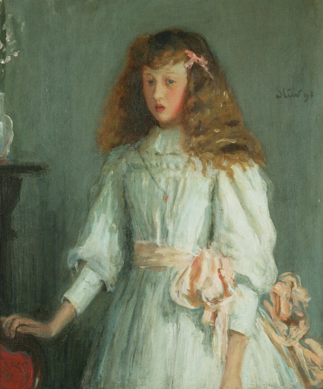 Mladá dívka v bílých šatech od Philip Wilson Steer