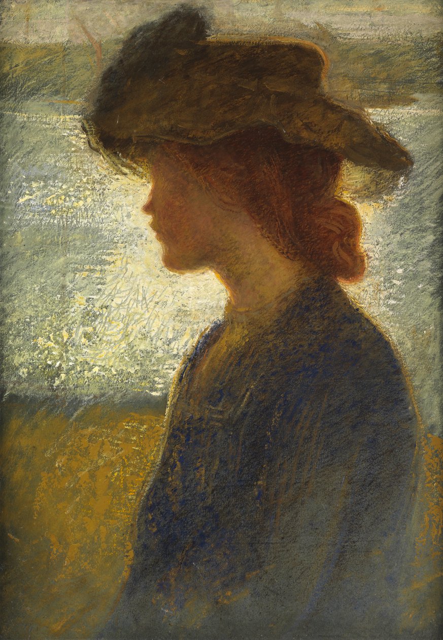 Proti světlu, u řeky (olej na palubě) od Philip Wilson Steer