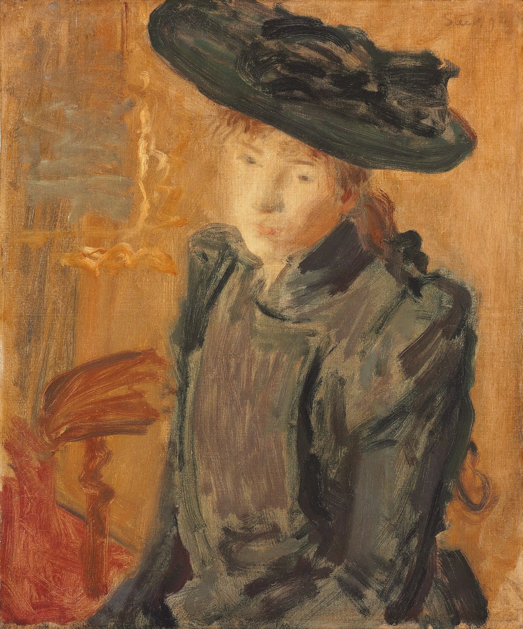 Dívka ve velkém klobouku od Philip Wilson Steer
