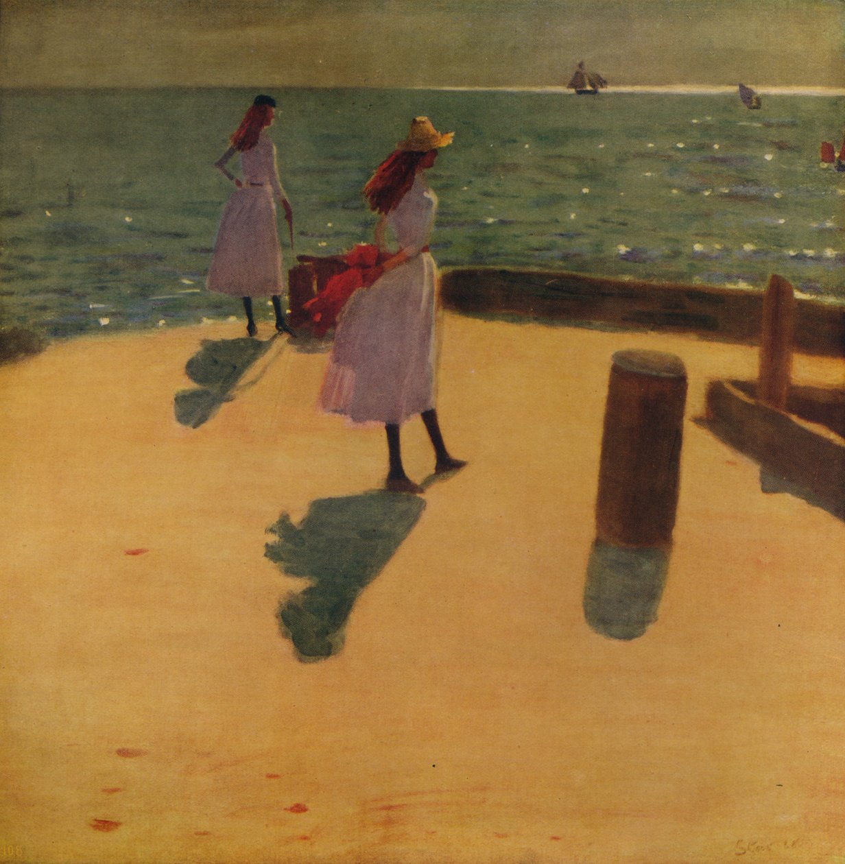 Na molu Walberswick, c1887, c1915 od Philip Wilson Steer
