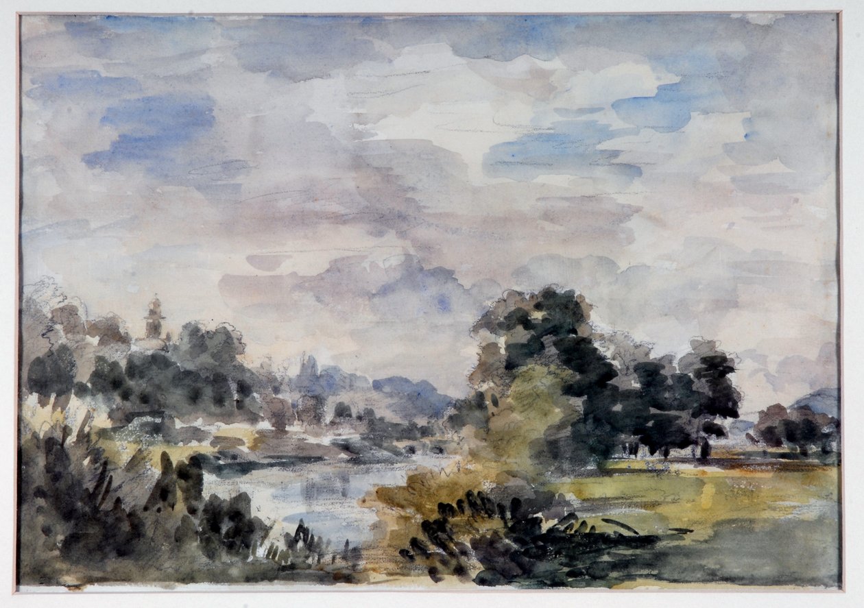 Pohled poblíž Bridgnorth, cca 1925 (akvarel na papíře) od Philip Wilson Steer