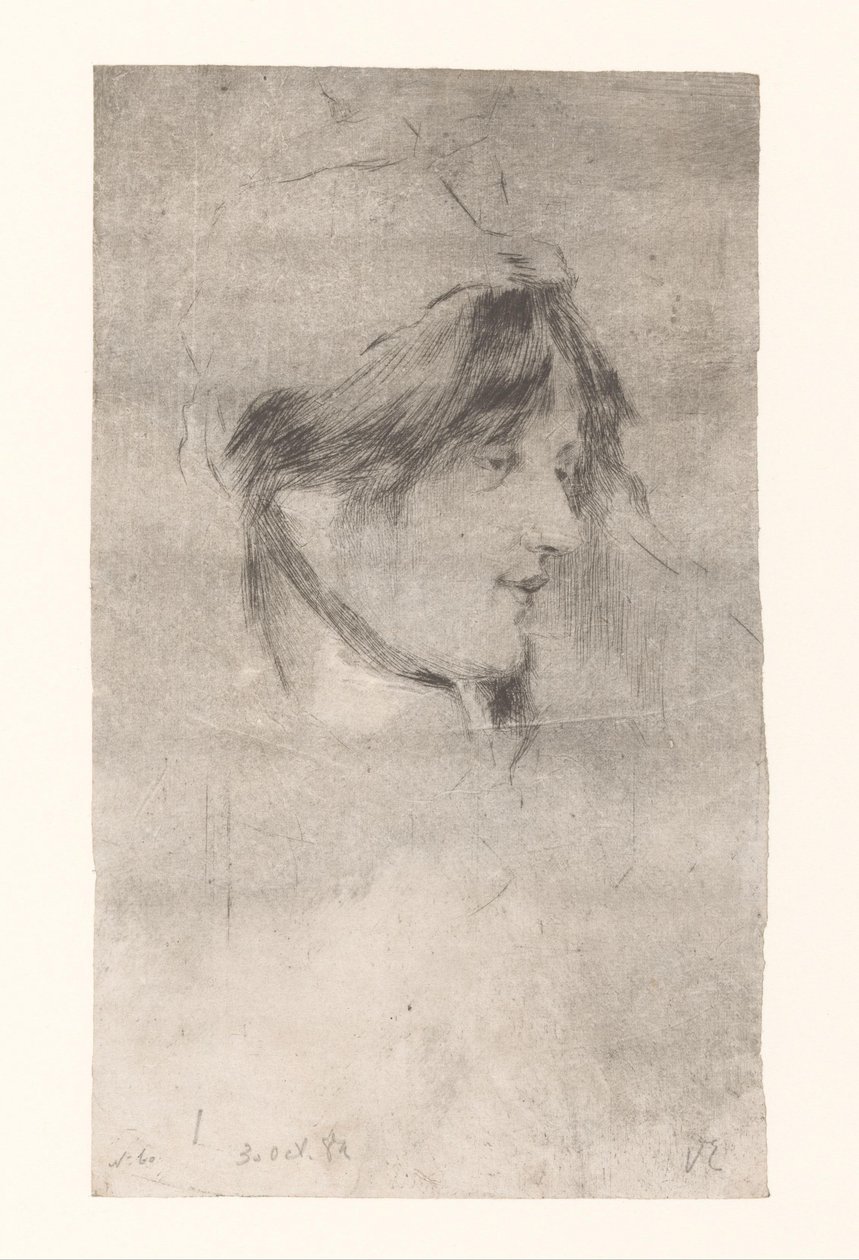 Hlava ženy La Bête a Bon Dieu (původní název) od Philip Zilcken (signed by artist)
