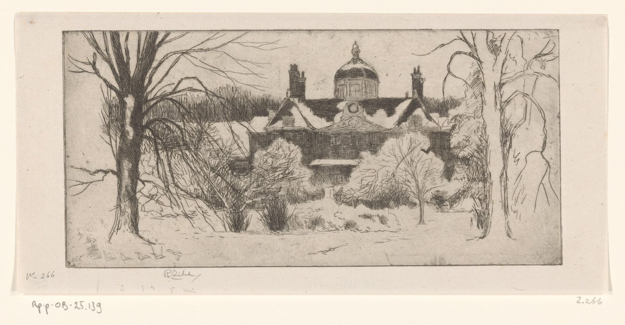 Huis ten Bosch ve sněhu La Maison du Bois, La Haye (původní název) od Philip Zilcken (signed by artist)