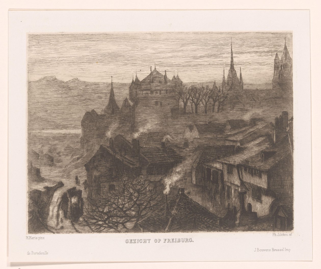 Pohled na Freiburg (původní název na objektu) od Philip Zilcken