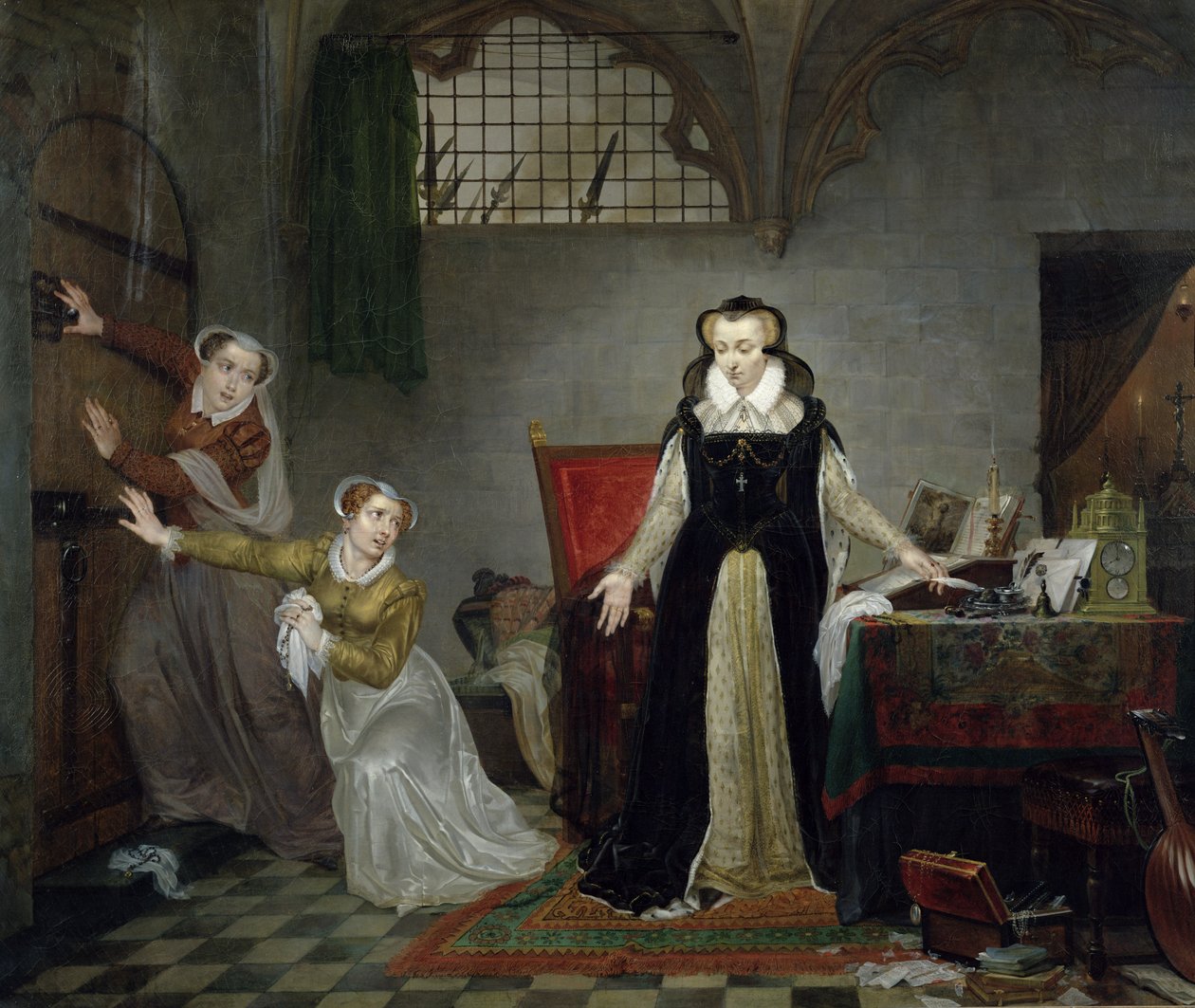 Marie Stuartovna (1542-87) v okamžiku odchodu na svou popravu, 8. února 1587 od Philipe Jacques van Bree