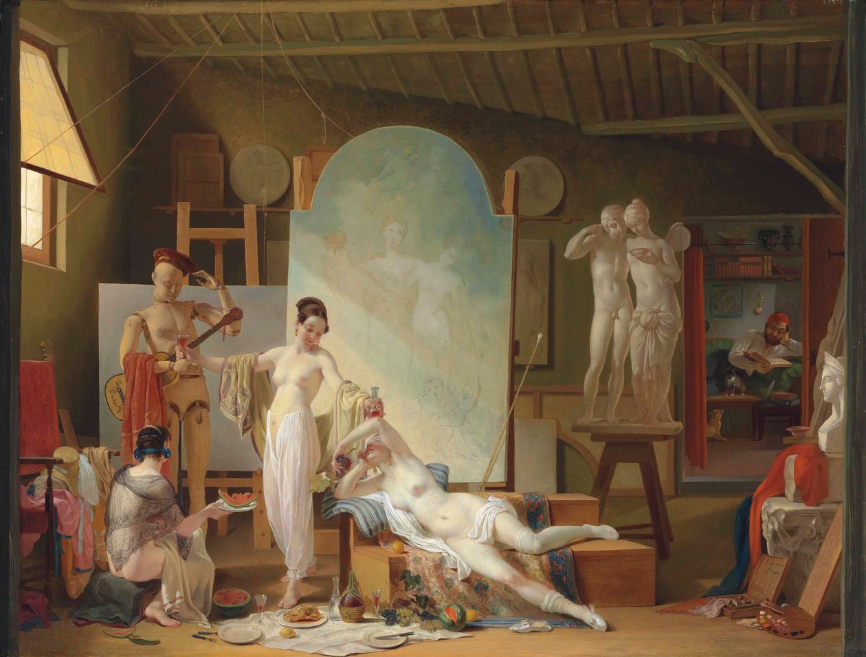 Umělcův ateliér v Římě (olej na plátně) od Philipe Jacques van Bree