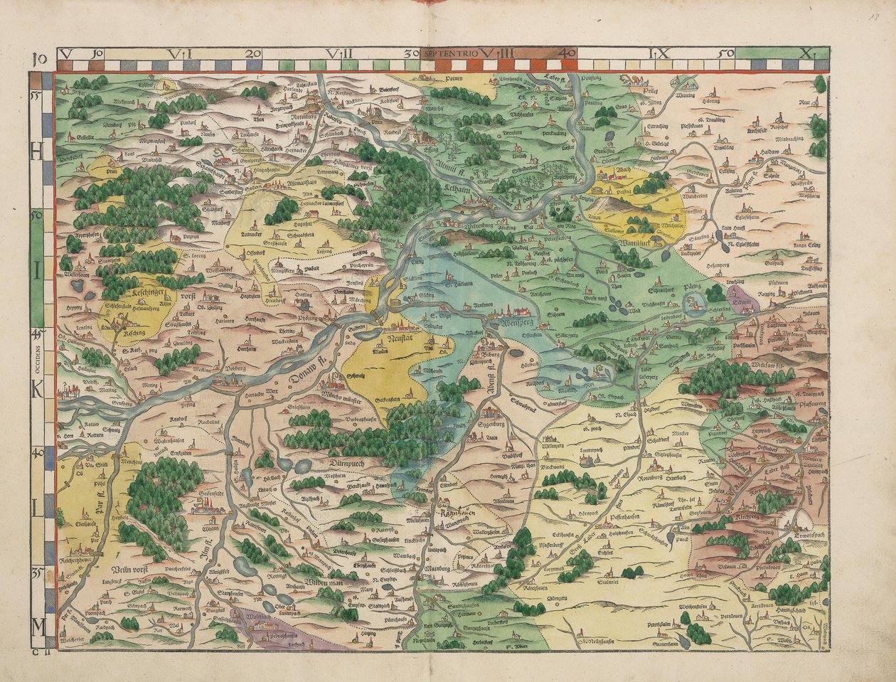 Bavorské venkovské stoly z roku 1568 (panel 10) od Philipp Apian