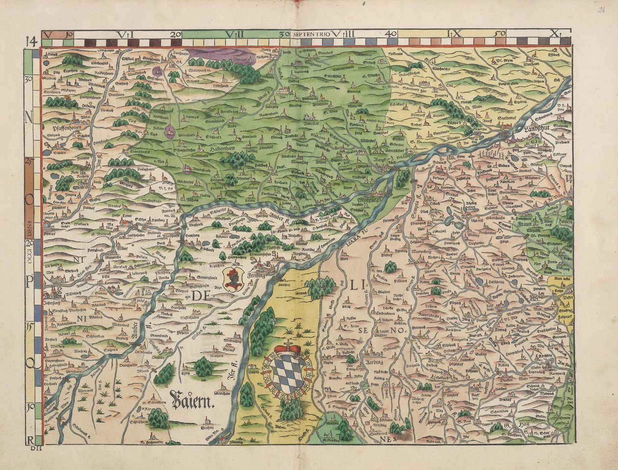 Bavorské venkovské stoly z roku 1568 (panel 14) od Philipp Apian