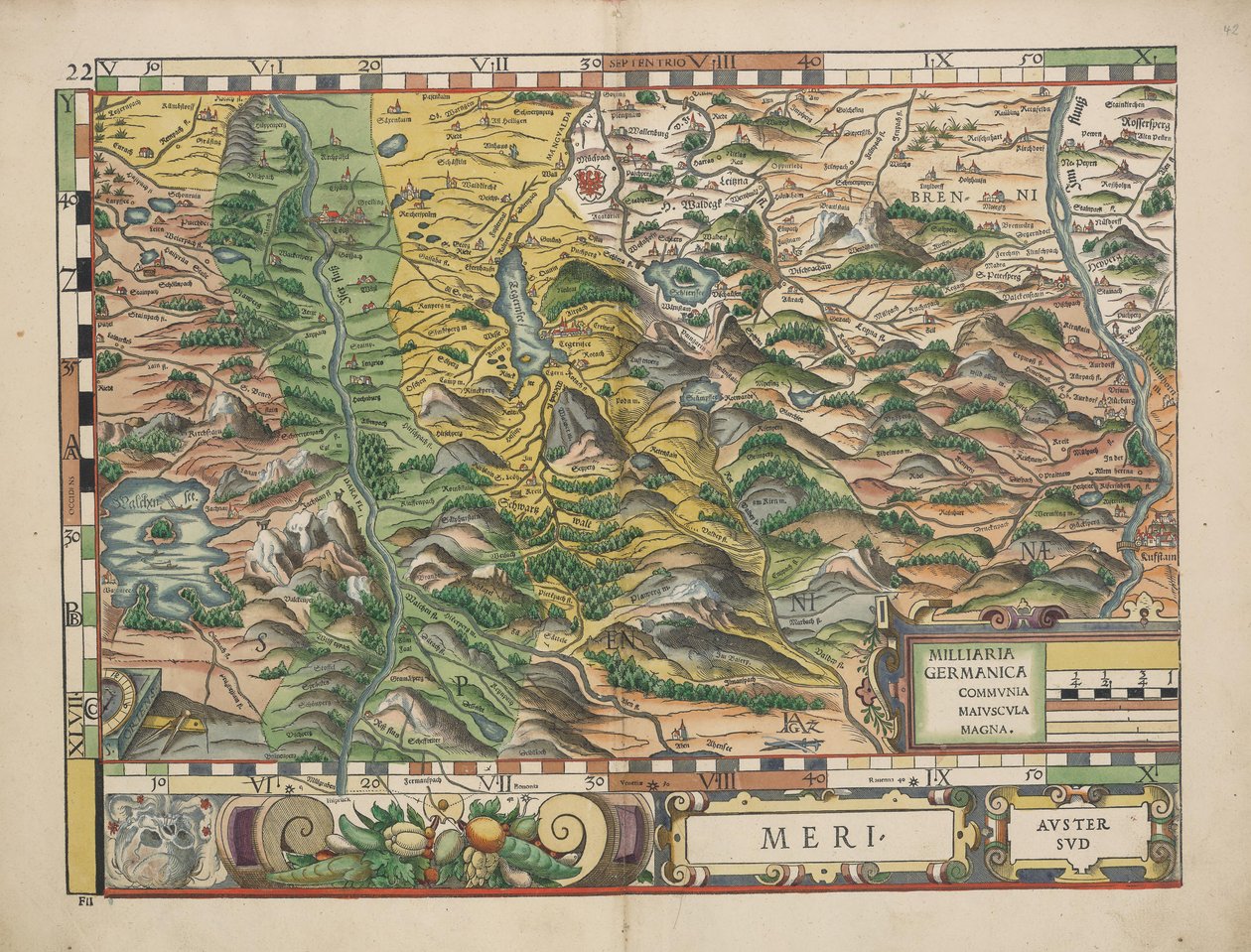 Bavorské venkovské stoly z roku 1568 (talíř 22) od Philipp Apian