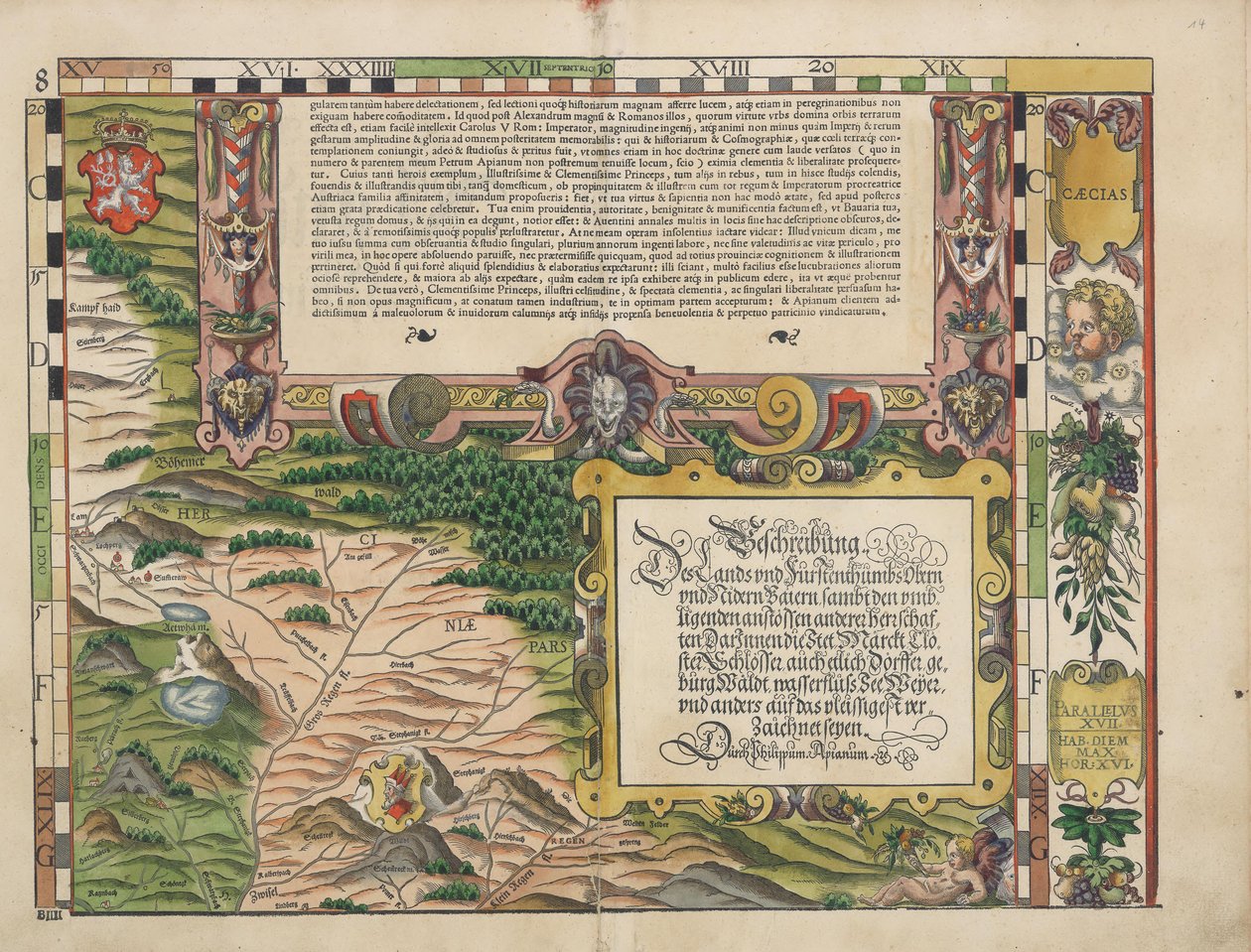 Bavorské venkovské stoly z roku 1568 (panel 8) od Philipp Apian