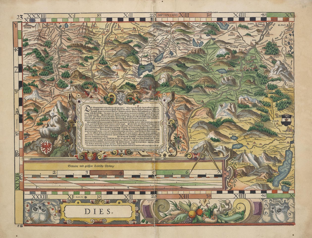 Bavorské venkovské stoly z roku 1568 od Philipp Apian
