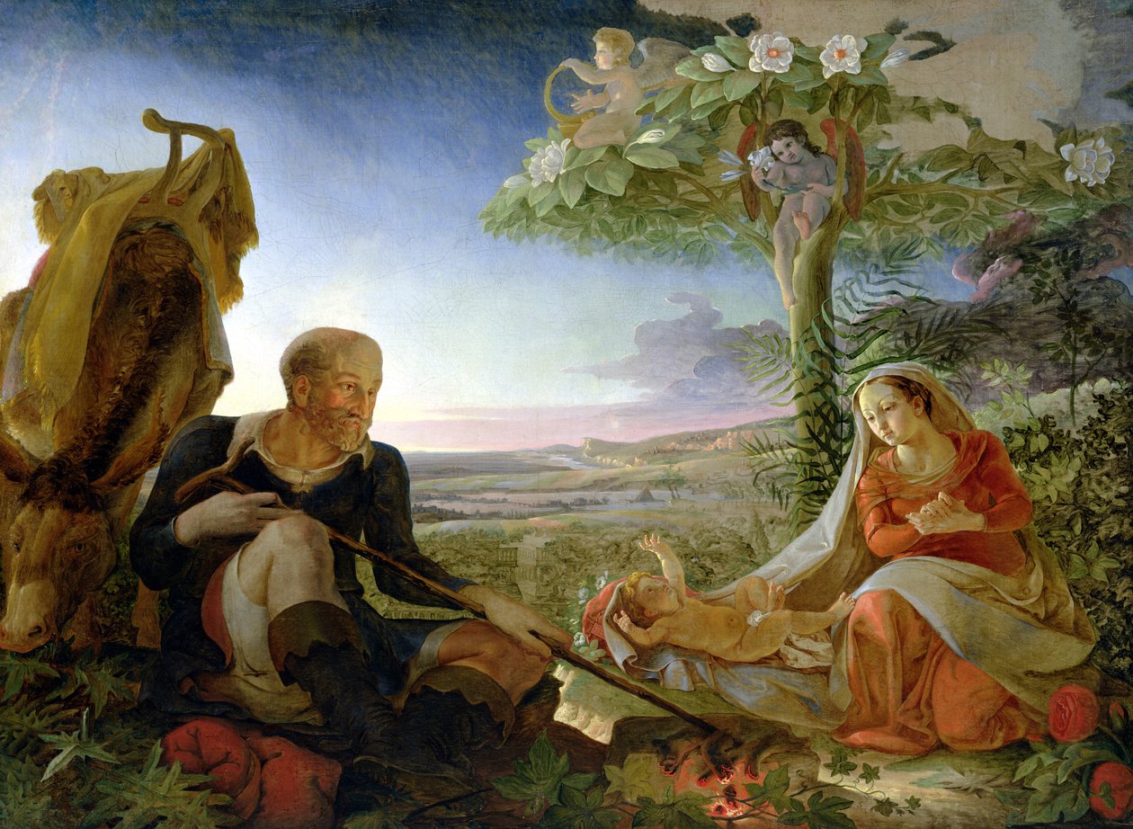 Odpočinek na útěku do Egypta, 1805-6 od Philipp Otto Runge