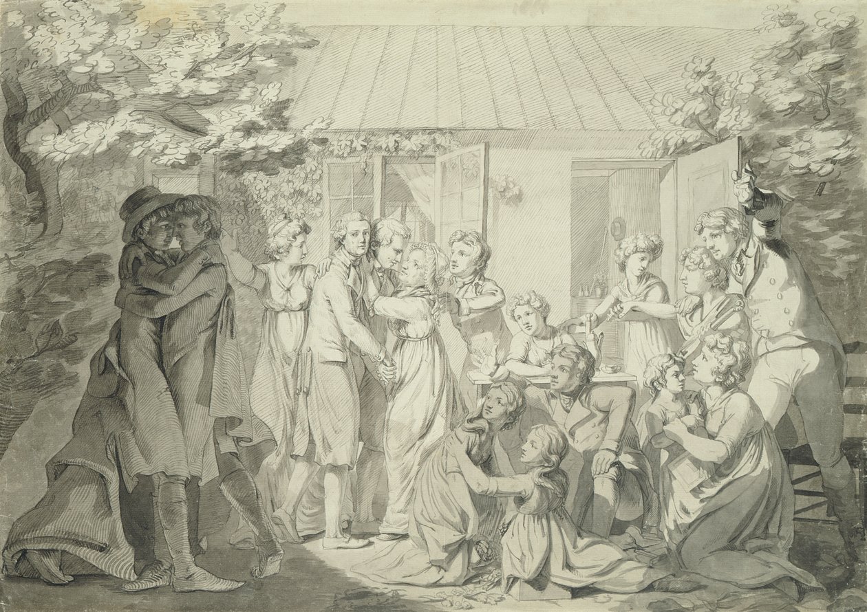 The Homecoming of the Son, 180001 (pero a inkoust na papíře) od Philipp Otto Runge