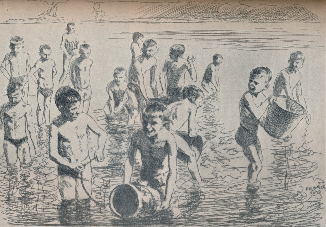 Chlapci koupání, c1911 od Philipp Franck