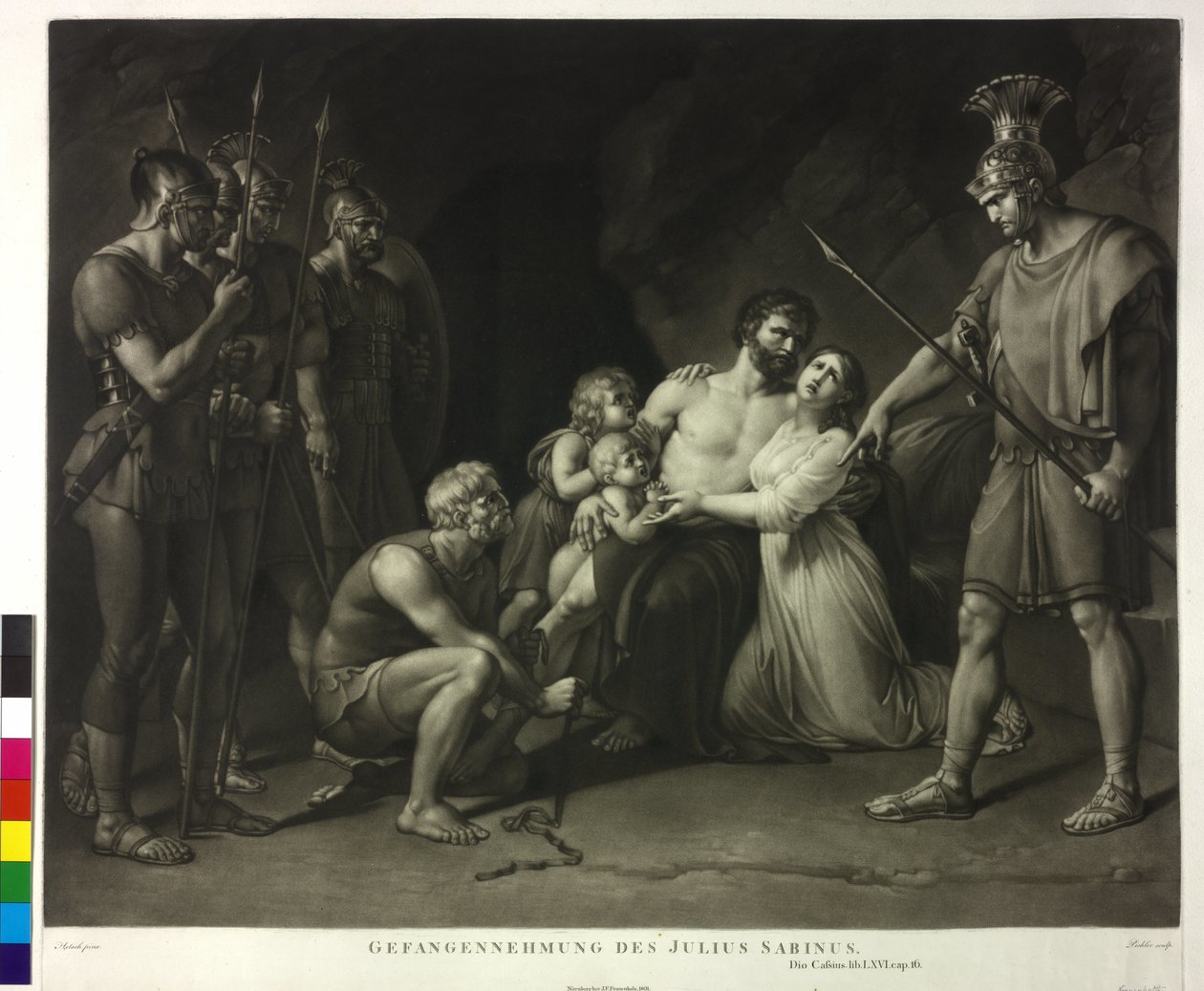 Zatčení Julia Sabina od Philipp Friedrich Hetsch