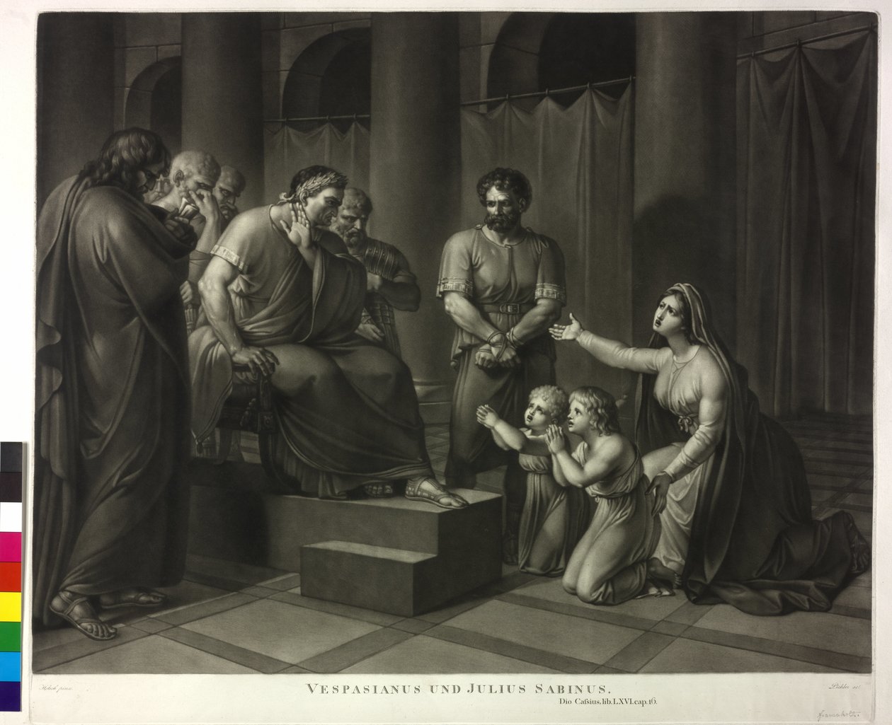 Vespasián a Julius Sabinus od Philipp Friedrich Hetsch
