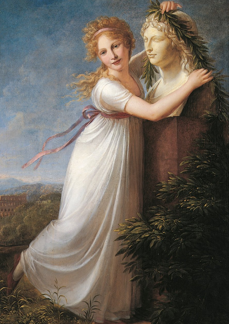 Ida věnčí matčinu bustu od Philipp Friedrich von Hetsch