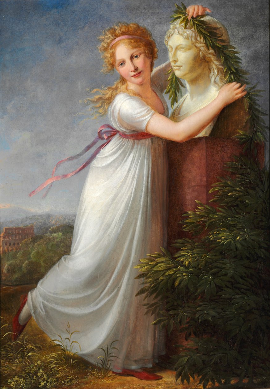 Ida věnčí matčinu bustu od Philipp Friedrich von Hetsch