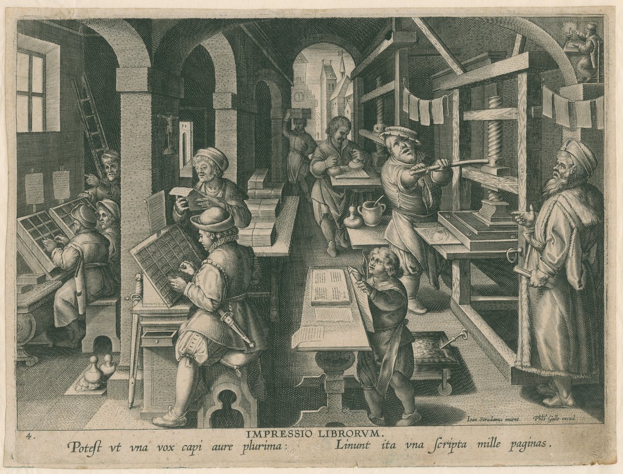 Tiskárna, 1570-1580. od Philipp Galle