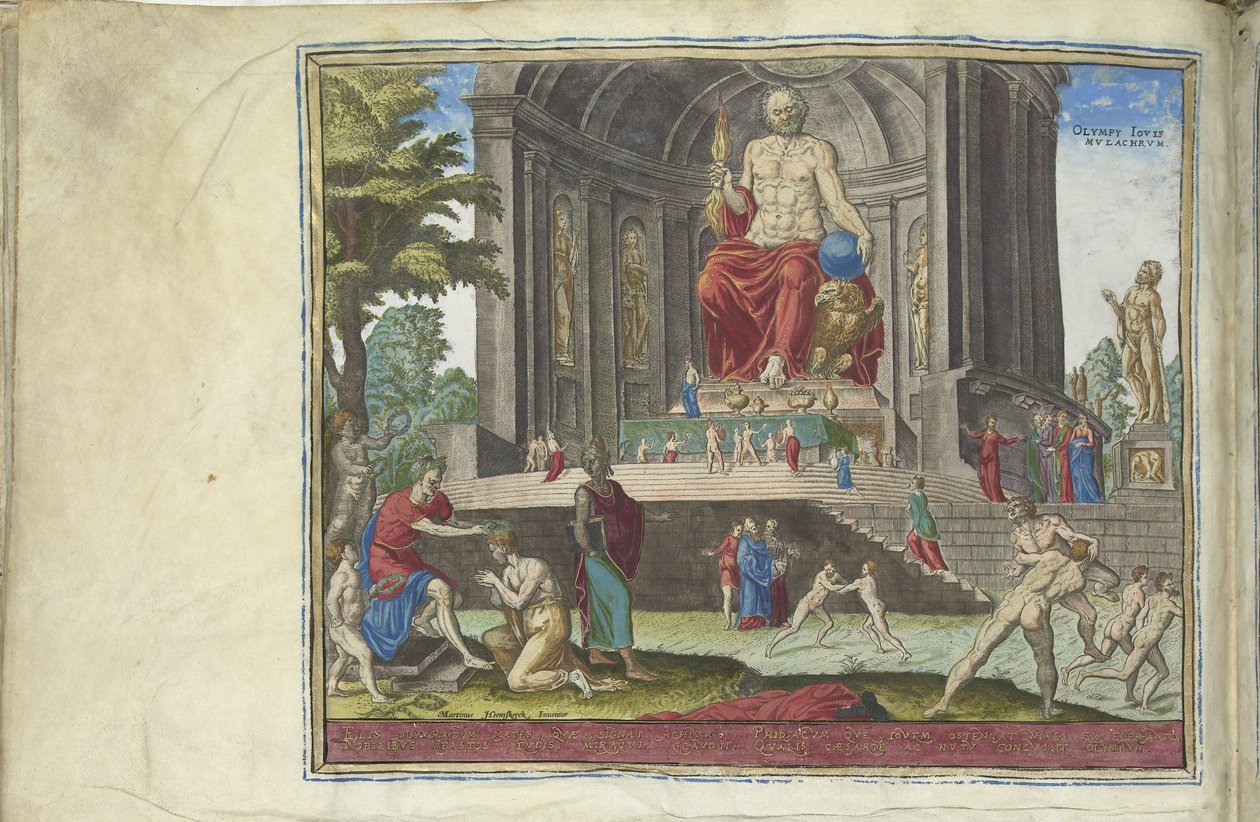 Socha Jupitera v Olympii ze série Osmé divy světa, 1572 od Philipp Galle