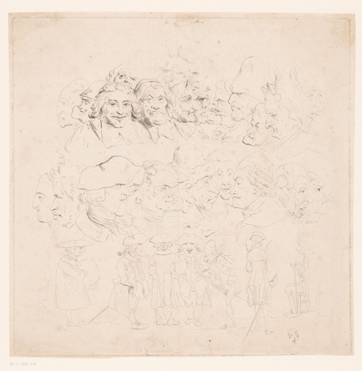 karikatury od Philipp Jacques Loutherbourg (I) (attributed to)