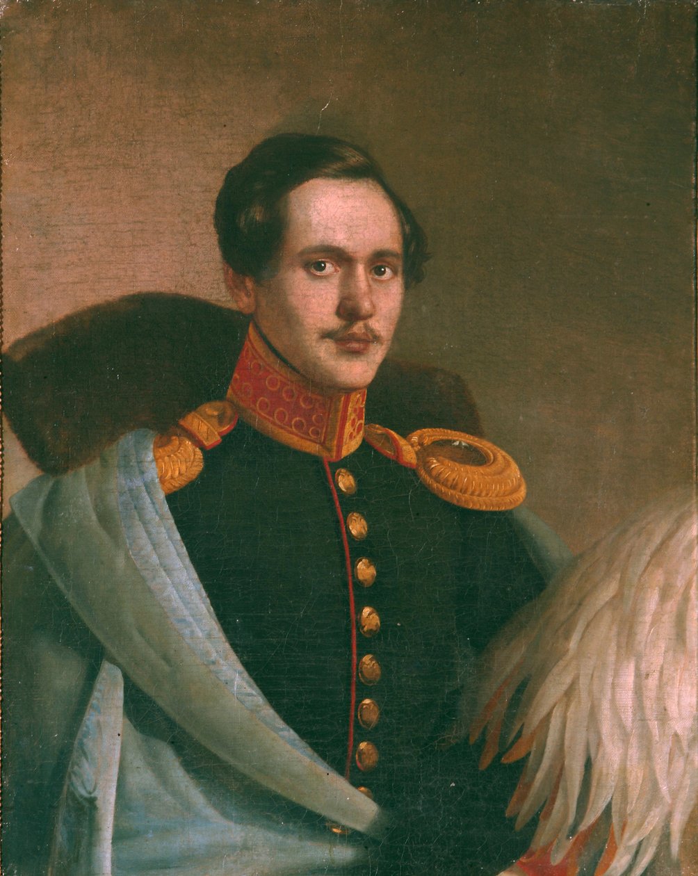 Portrét básníka Michaila Lermontova 1814-1841, 1834 od Philipp Osipovich Budkin