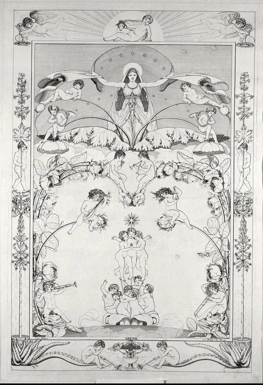 Večerní ... (rytina) od Philipp Otto Runge