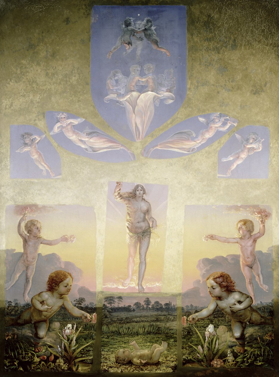 The Morning (druhá verze), c.1808-9 (olej na plátně) (viz 147752) od Philipp Otto Runge