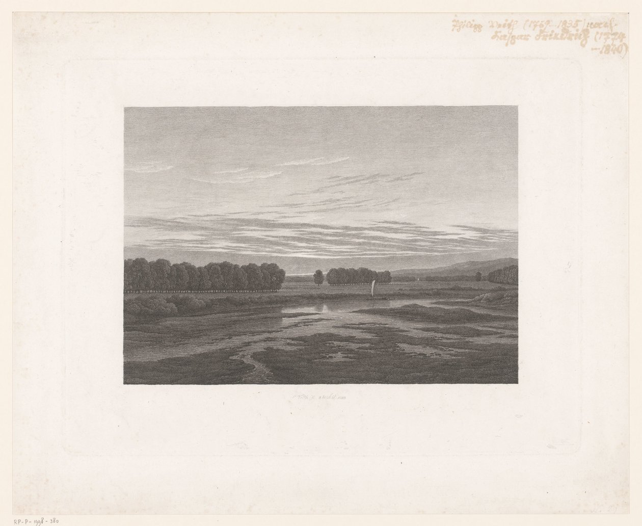 Pohled na Labe Abend an der Elbe od Philipp Veith