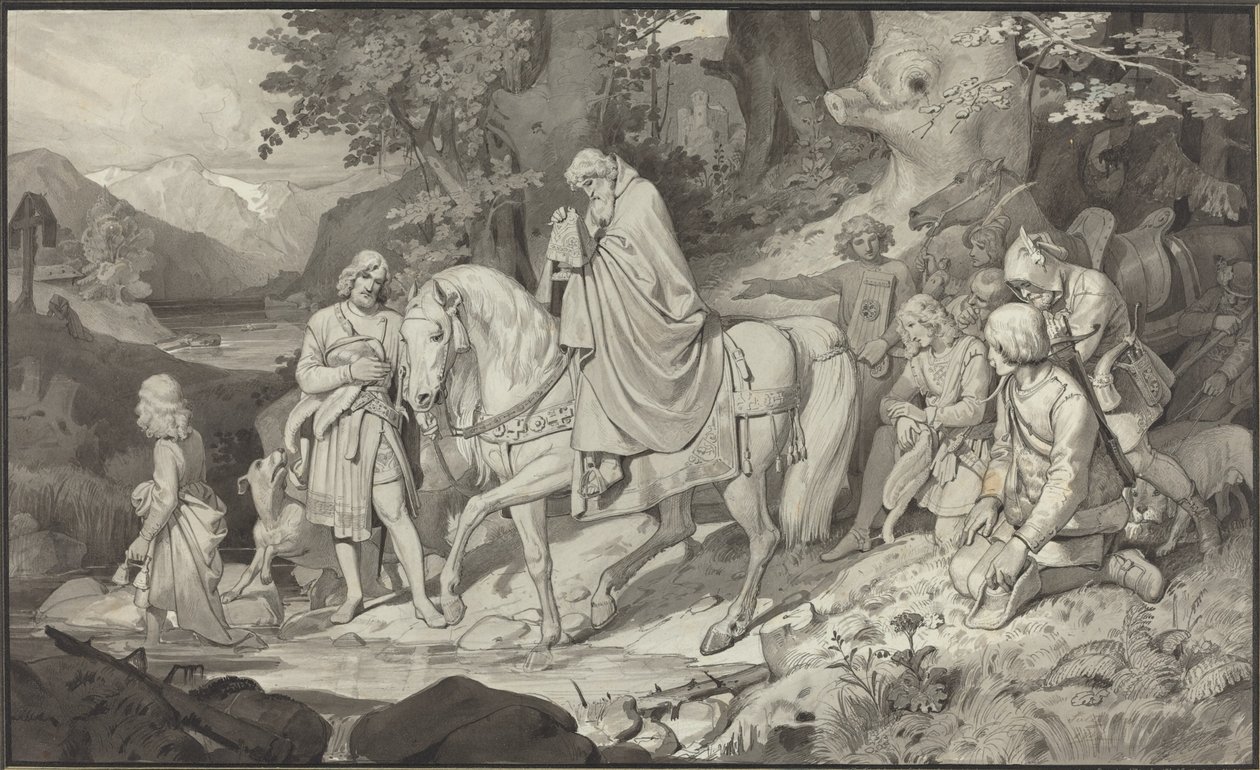 Hrabě Habsburský od Philipp von Foltz