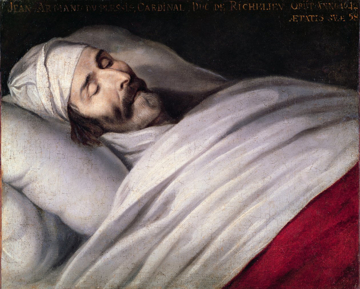 Kardinál Richelieu (1585-1642) na smrtelné posteli od Philippe de Champaigne
