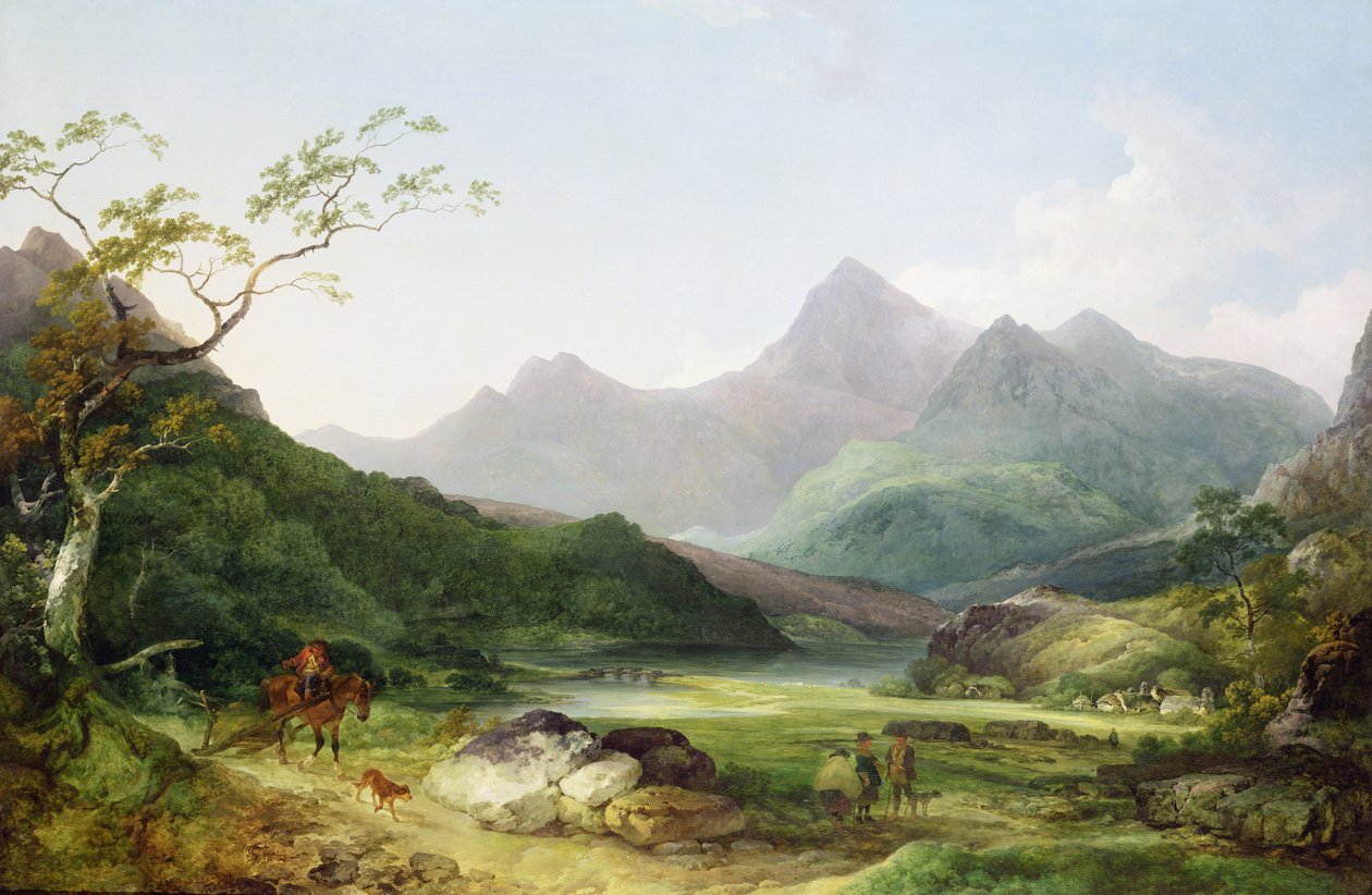 Pohled na Snowdon z Capel Curig, 1787 od Philippe Jacques de Loutherbourg