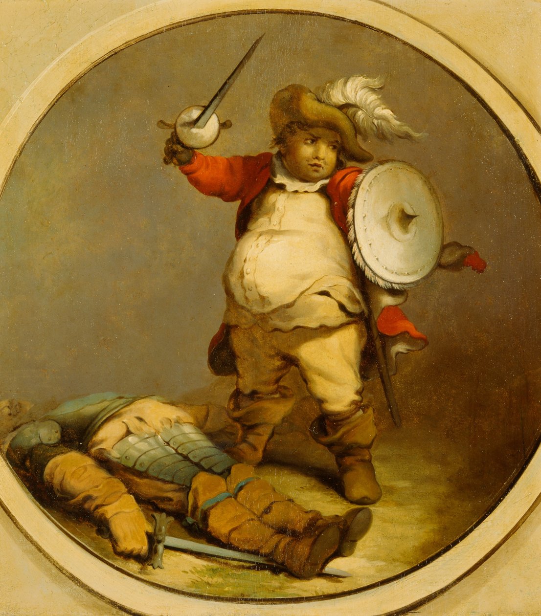 Falstaff s tělem Hotspur od Philippe Jacques de Loutherbourg