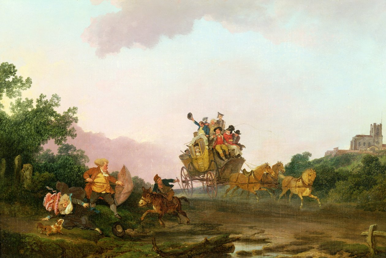 Revelers on a Coach, c.1785-90 od Philippe Jacques de Loutherbourg