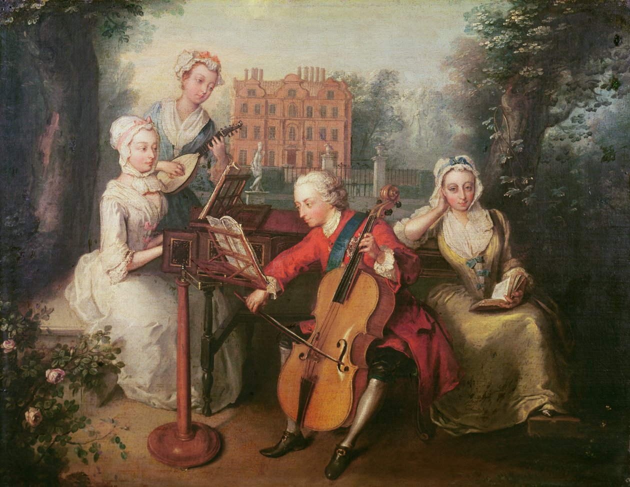 Frederick, princ z Walesu a jeho sestry, 1733 od Philippe Mercier