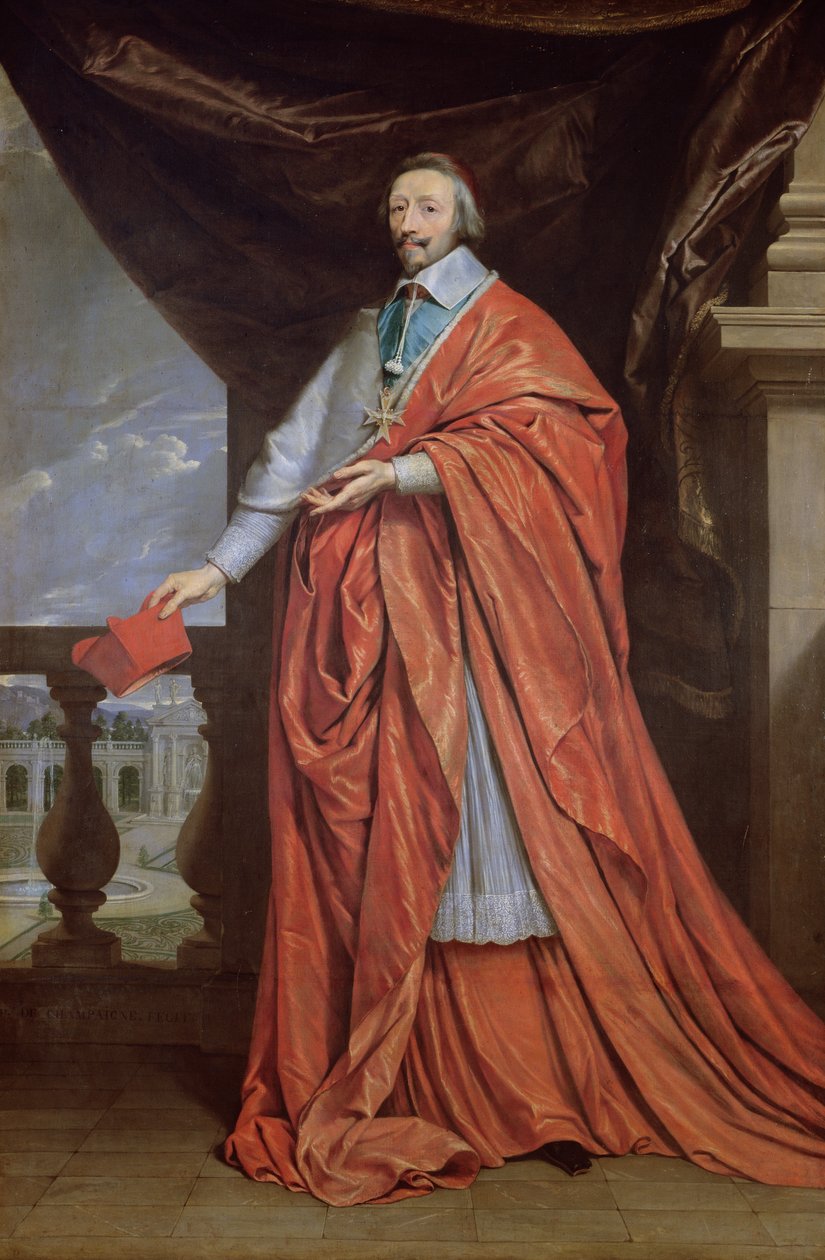 Portrét Armand-Jean du Plessis, kardinál Richelieu (1585-1642) od Philippe de Champaigne