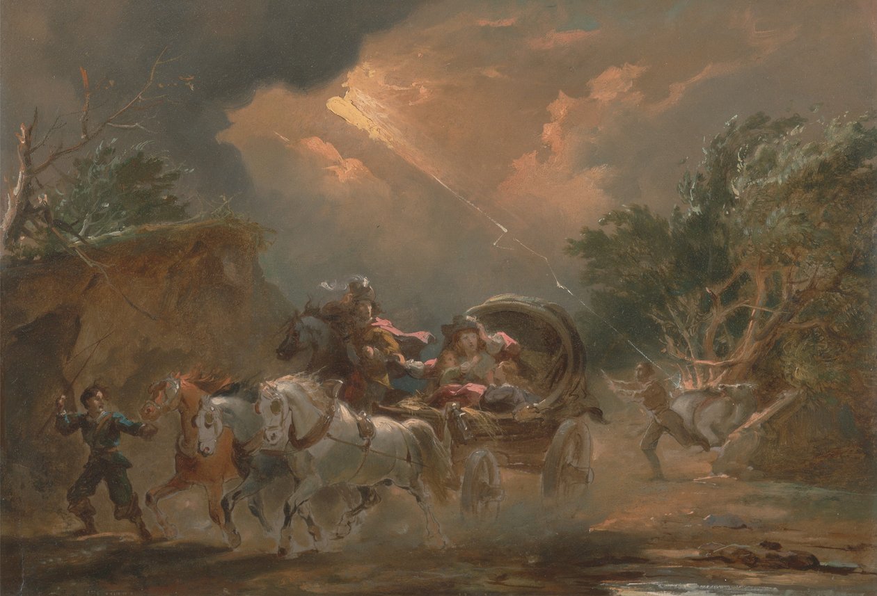 Trenér v bouřce od Philippe-Jacques de Loutherbourg