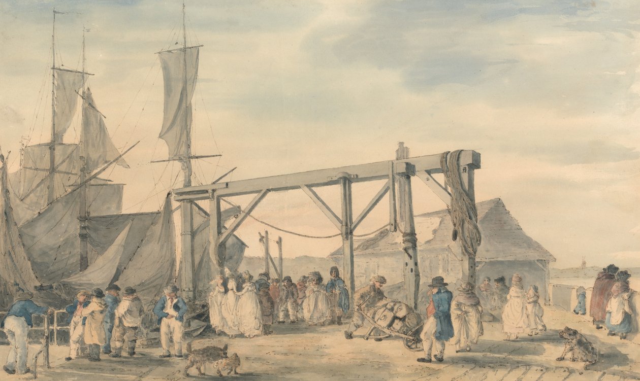 Příjezd Hoy do Margate od Philippe-Jacques de Loutherbourg