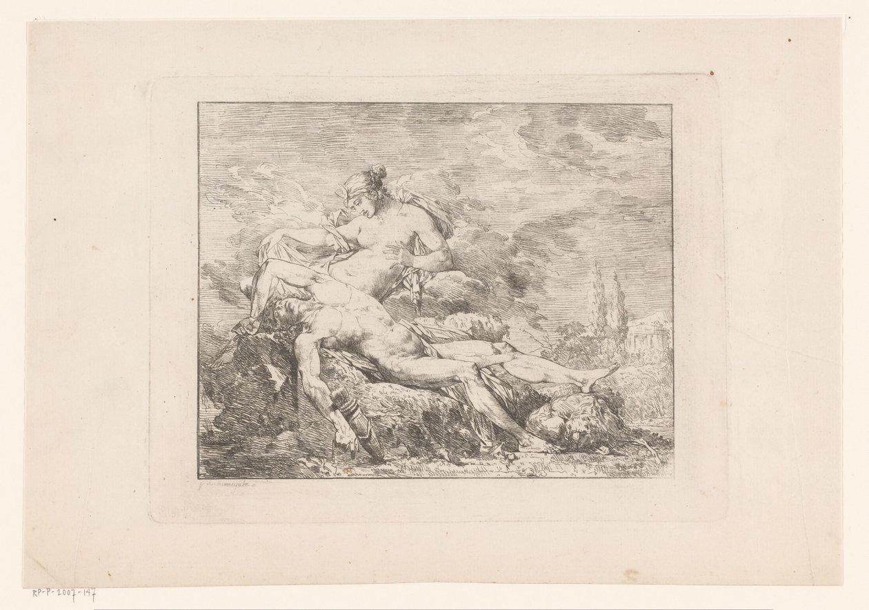 Diana jako Endymion od Philippe Auguste Hennequin