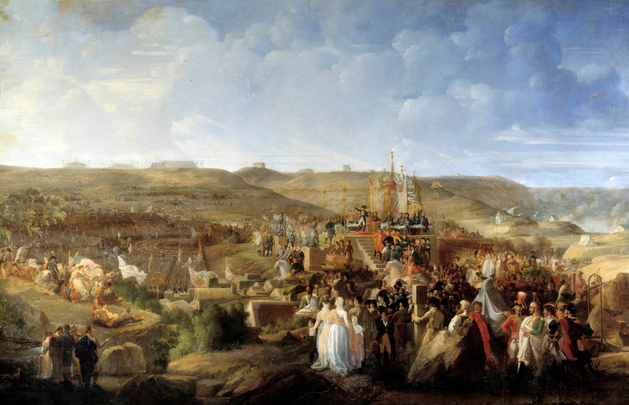 Napoleon I. (1769-1821) rozdává kříže Čestné legie v táboře Boulogne 16. 8. 1804 Obraz Philippe Auguste Hennequin (1762-1833) 1804 Ne. 3,19x4,83m. od Philippe Auguste Hennequin